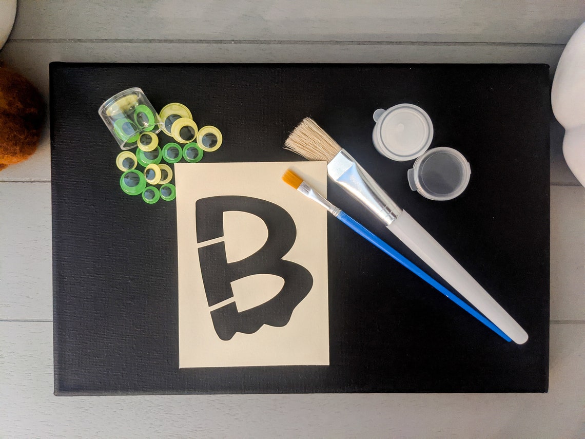 Halloween Canvas Halloween Handprint Art Boo Halloween Canvas Halloween