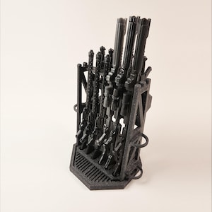 Deck Plates Blaster Rack, 1/12 STAR WARS Black Series, Action figure Display Stands, (Blasters Not Included)