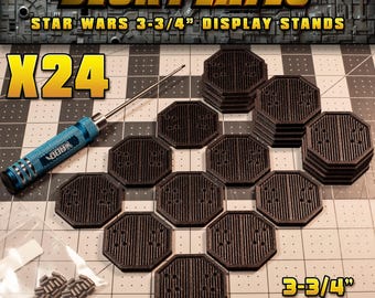 Action figure Display Stands, Starter Pack, 3-3/4 STAR WARS Deck Plates, (Figures Not Included)