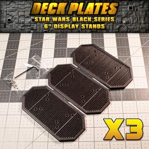 Action figure Display Stands, 1/12 STAR WARS Black Series Large Figure Deck Plates, (Figures Not Included)