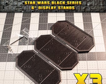 Action figure Display Stands, 1/12 STAR WARS Black Series Large Figure Deck Plates, (Figures Not Included)
