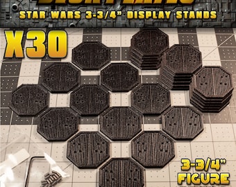 Action figure Display Stands, Refill Pack, 3-3/4&quot; STAR WARS Deck Plates, (Figures Not Included)