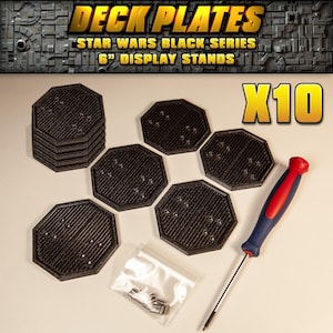 Action figure Display Stands, Starter Pack, 1/12 STAR WARS Black Series Deck Plates, (Figures Not Included)
