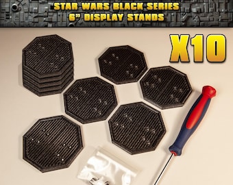 Action figure Display Stands, Starter Pack, 1/12 STAR WARS Black Series Deck Plates, (Figures Not Included)