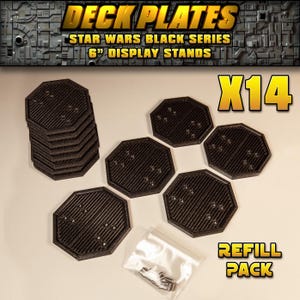 Action figure Display Stands, Refill Pack, 1/12 STAR WARS Black Series Deck Plates, (Figures Not Included)