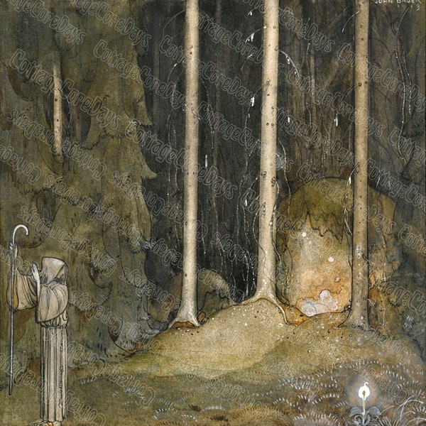 Brother Martin - John Bauer - Swedish Fantasy Art Prints - Digital Downloads