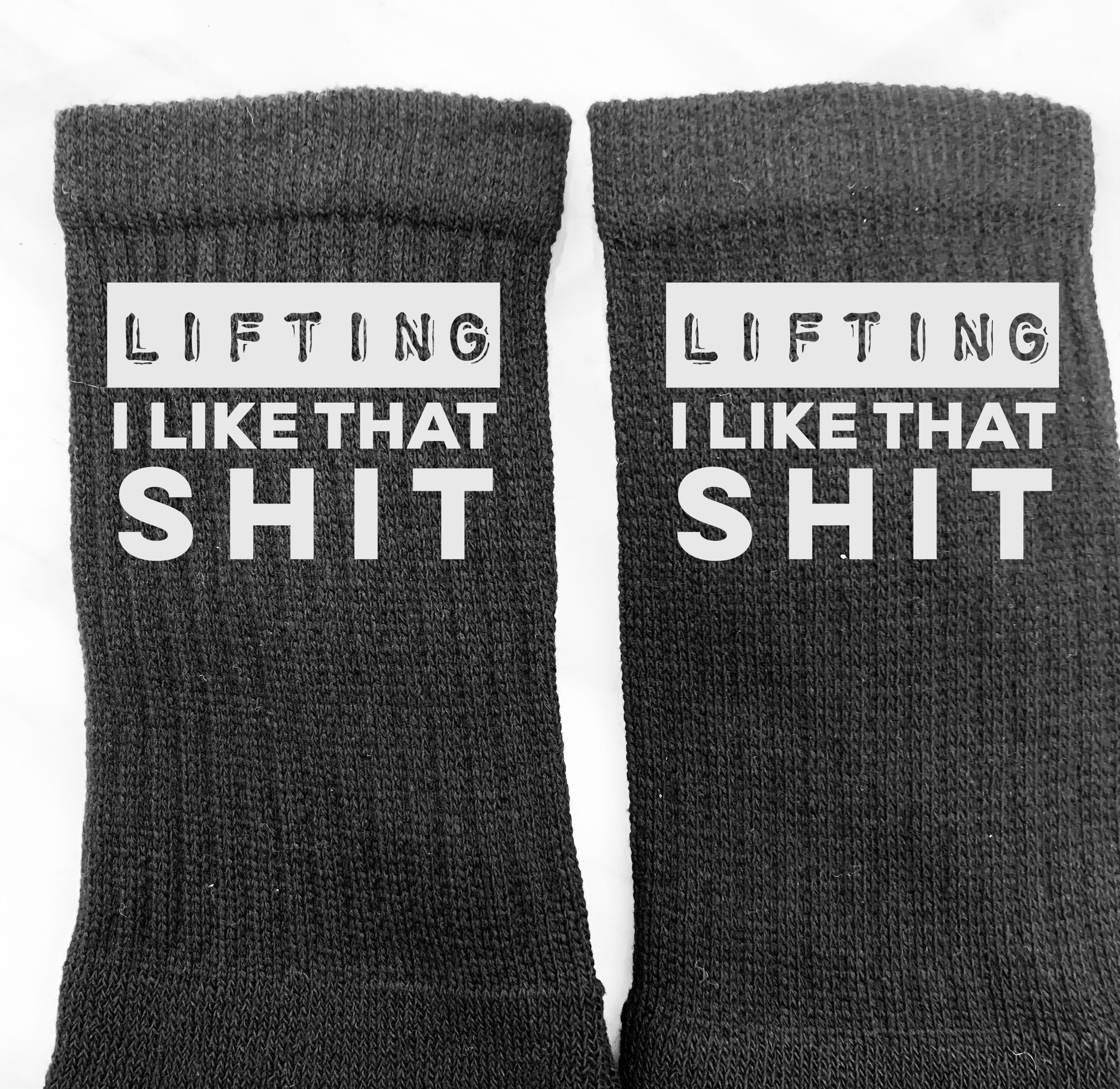 Black sports/gym/CrossFit/weightlifting socks funny novelty Etsy