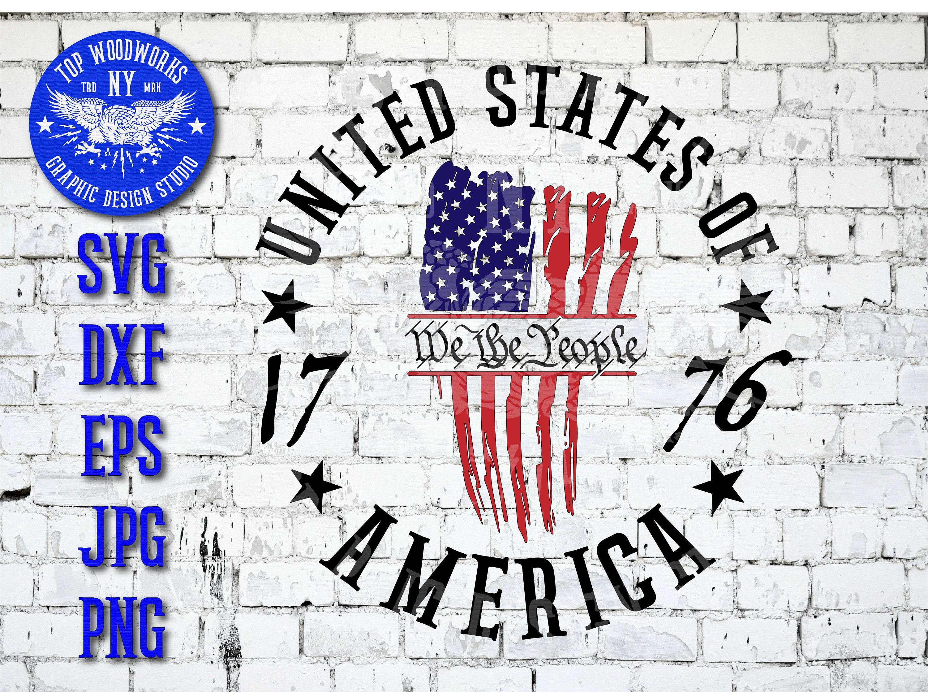 We the People 1776 United States of America USA Flag Patriot | Etsy