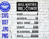 BBQ Grill Timer Beer Funny Humor Sign Beef Chicken Pork Grilling Dad Barbeque Smoke Smoker Svg Dxf Png Vinyl Decal Sticker CNC Laser Clipart
