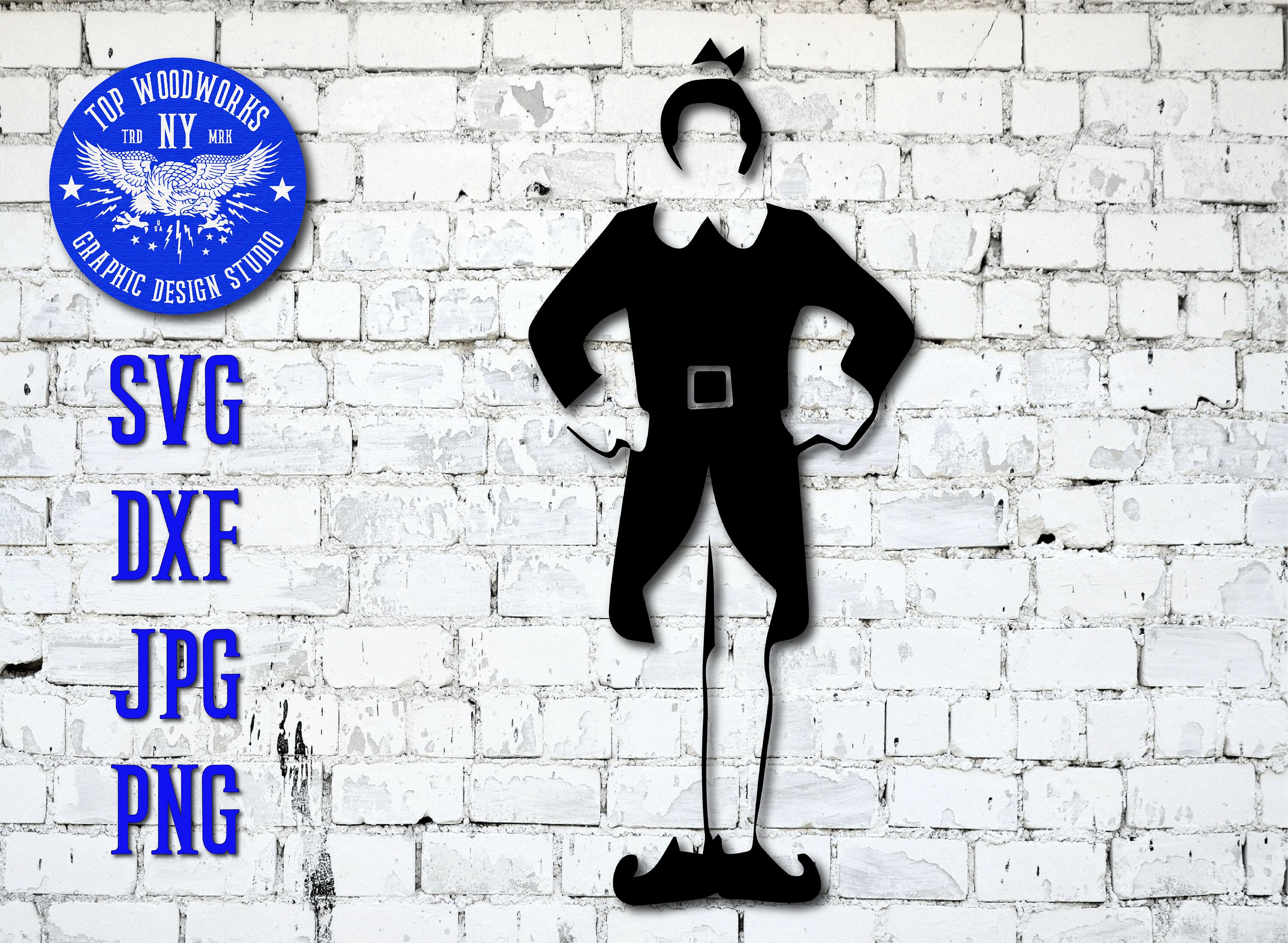 Buddy Elf Silhouette Standing Classic Christmas Holiday Movie | Etsy