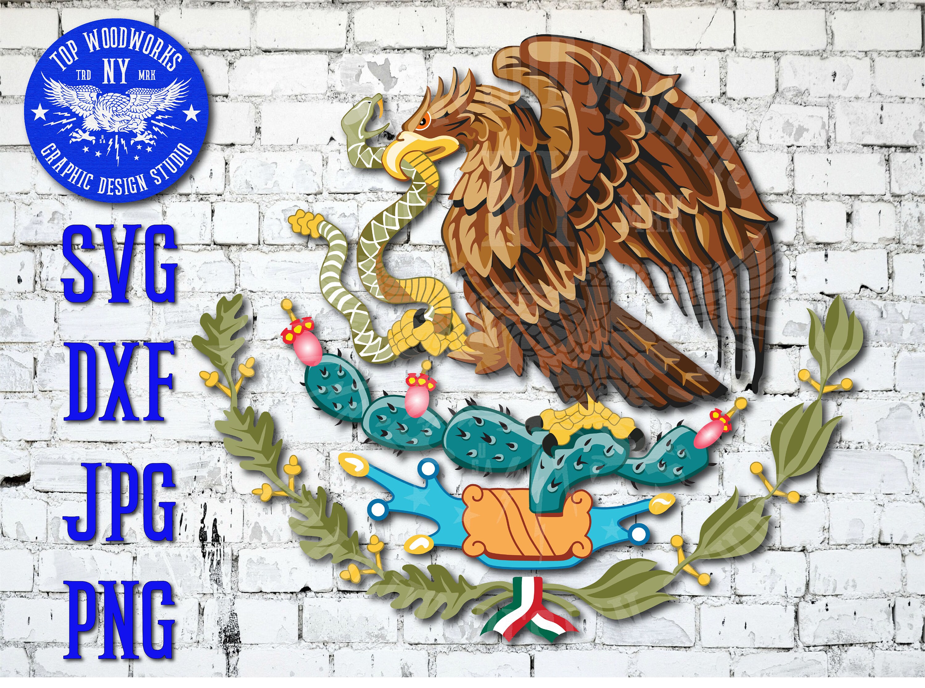 Mexico Eagle Flag Coat of Arms Seal Mexican Aguila Mexicana | Etsy