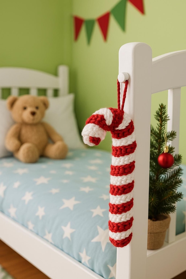 Candy Cane Crochet Pattern • Easy Christmas Ornament (PDF) - Etsy