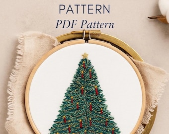 Christmas Tree Hand Embroidery Pattern: Beginner DIY (PDF Pattern) - Etsy