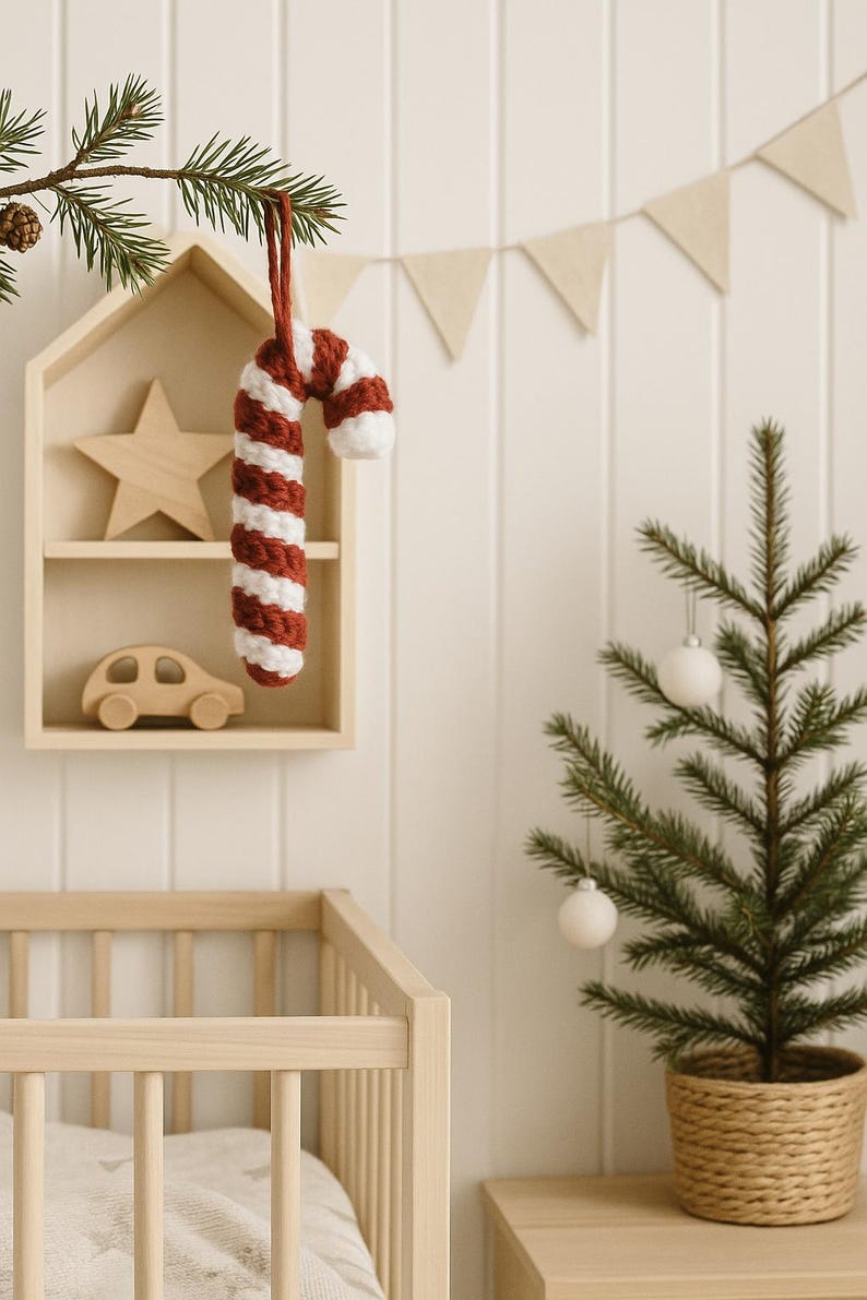 Candy Cane Crochet Pattern • Easy Christmas Ornament (PDF) - Etsy