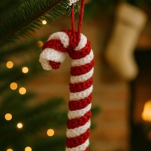 Candy Cane Crochet Pattern • Easy Christmas Ornament (PDF) - Etsy