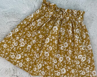 Yellow floral skirt | 2-3y, 3-4y, 4-5y
