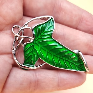 Leaves of Lórien Pin- LOTR Brooch - Elven & Hobbit Pin - Leaf Cloak Pin- Perfect Wedding Favors and Hobbitcore Accessory