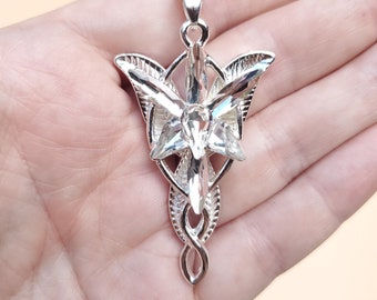 Arwen's Evenstar-ketting: een sprankelend symbool van Elven Grace en Aragorn's liefde | Geïnspireerd door LOTR Elves en de Elfstone Elessar
