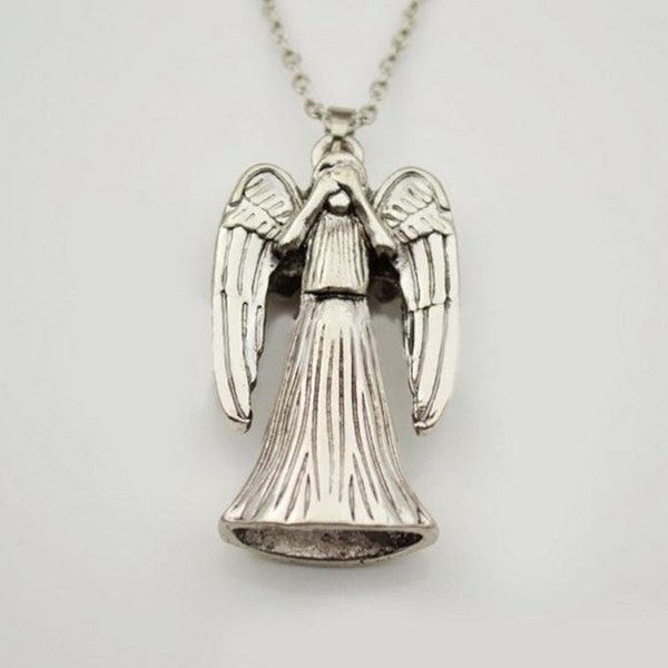 Weeping Angel Necklace Pendant for Whovians and Sci-Fi Fans - Great for DIY Jewelry making