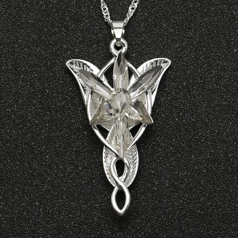 LOTR Arwen Evenstar Necklace Lord of the Rings Elfstone Etsy