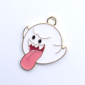 Retro 5-Piece Ghost Charms - Boos Charms - Classic Game Charms - Retro Gamer Jewelry and DIY Charms