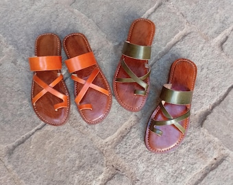 Women's Sandals in Natural Leather – Handmade, Comfortable and Handcrafted Elegance