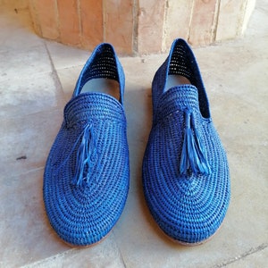 Raffia Shoes for Women, Natural Raffia Loafers, Handmade Raffia Mules, Moroccan Raffia Shoes,100% Natural Raffia image 2