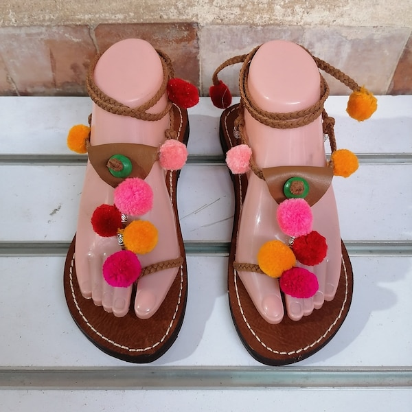 Decorated Sandals - Etsy