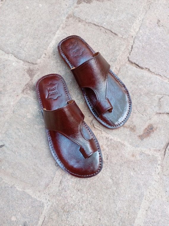 Sandales Homme en Cuir Marocain – Chaussures Artisanales Confortables et Élégantes