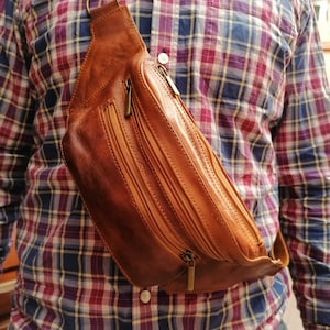 Leather fanny pack, Bum bag, hip bag, leather fanny pack