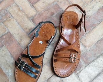 Sandales cuir marocaines ,Sandales cuir femmes ,Sandales d été faites à la main,Cadeau pour elle,Chaussures en cuir marocain