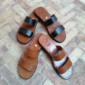 Moroccan leather sandals for women - handmade - quality Moroccan craftsmanship