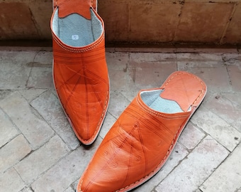 Berber slippers || Leather Slippers 100% Artisanal Manufacturing || Men's Slipper || Entirely designed by hand