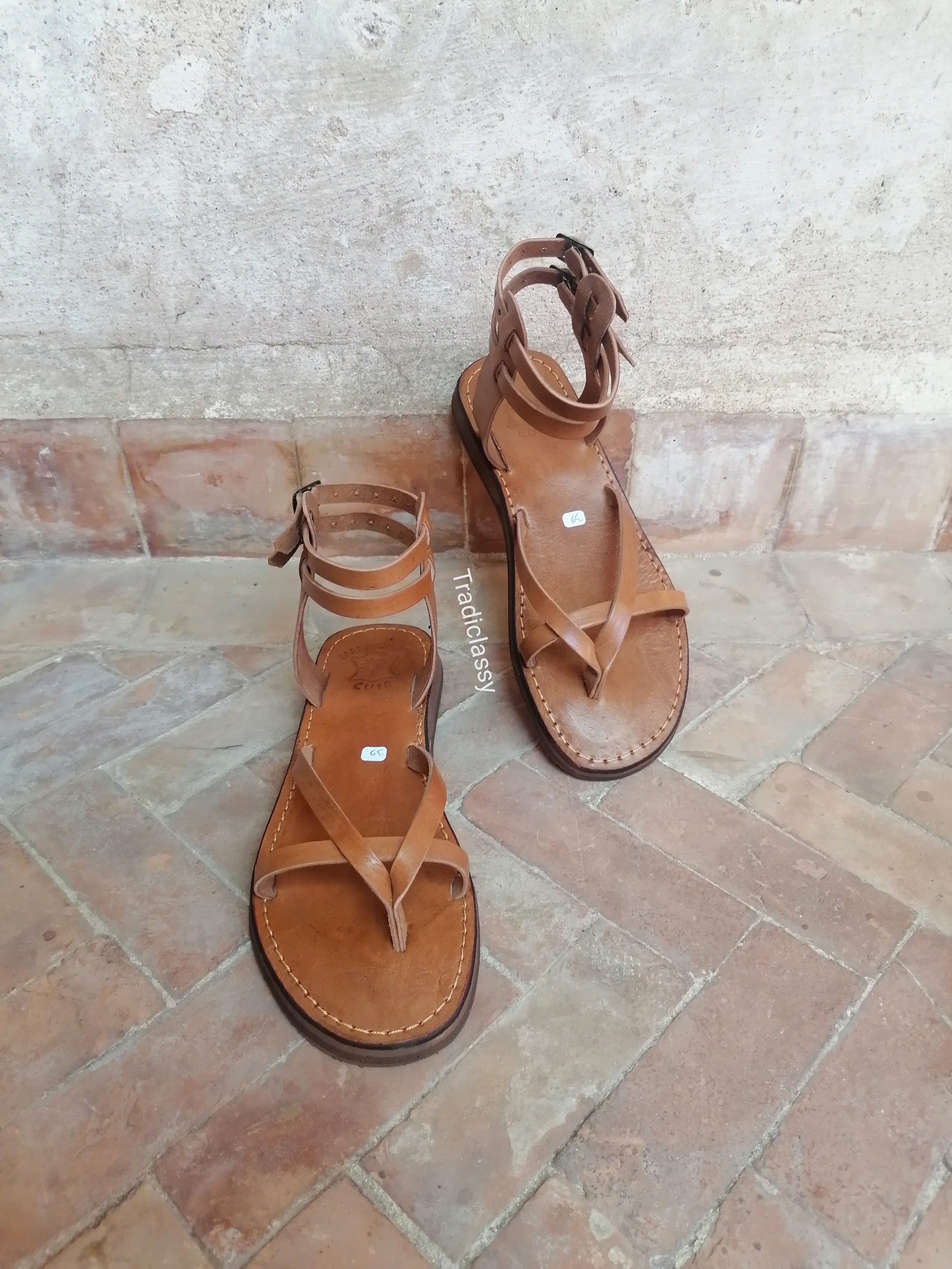 Moroccan leather sandals for women - handmade - high-quality Moroccan…