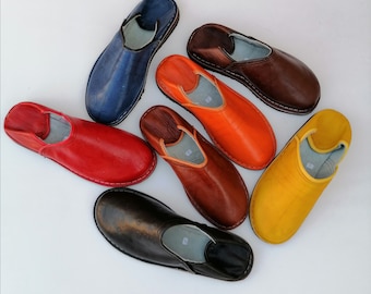 Berber Slippers || Leather Slippers 100% Handmade || Men's Slippers || Women's Slippers || Entirely Handcrafted