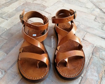Moroccan leather sandals, Women leather sandals, Handmade summer sandals, Gift for her, Moroccan leather shoes