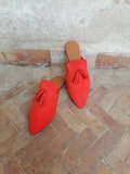 Women's genuine suede slippers \/ Moroccan leather slippers \/ suede leather mules