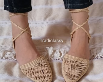 Natural raffia sandals, raffia shoes for women, handmade raffia mules, summer sandals, gift for her, Moroccan raffia