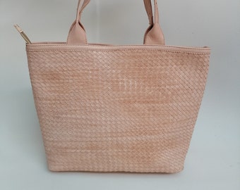Moroccan leather bag for women, Boho hand-braided leather bag, Berber leather bag, leather tote bag, handmade in genuine leather