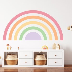 Boho Rainbow Wall Decal: Peel & Stick Vinyl, Kids Room Decor - Etsy
