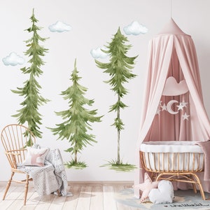 Large Tree Wall Decal: Nursery Forest Peel and Stick Sticker