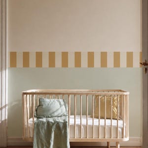 Sticker mural à rayures, bordure pour chambre d'enfant, autocollant à rayures