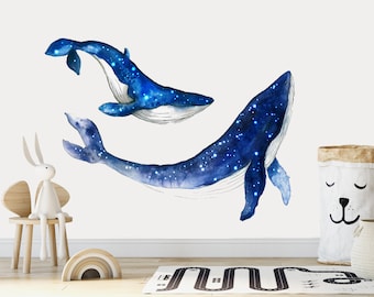 Whale Wall Decals Etsy