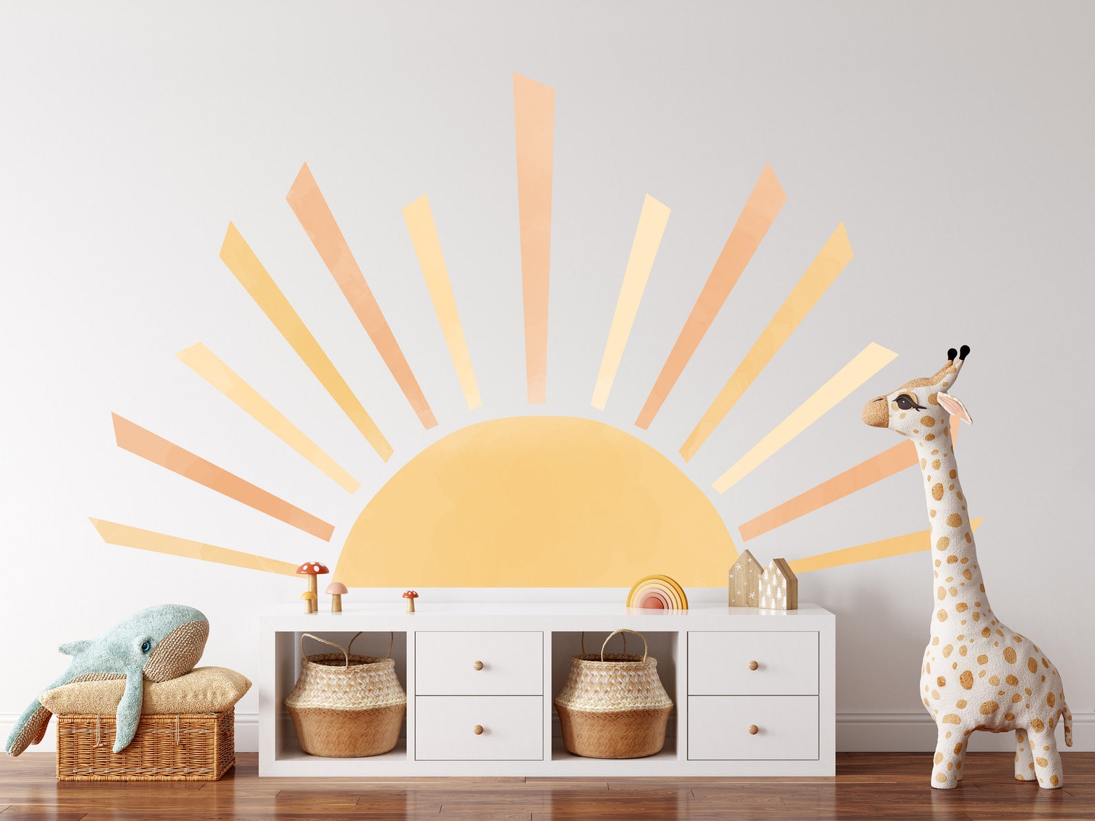 Boho Wall Decal Boho Kids Sun Wall Decal Boho Headboard Etsy