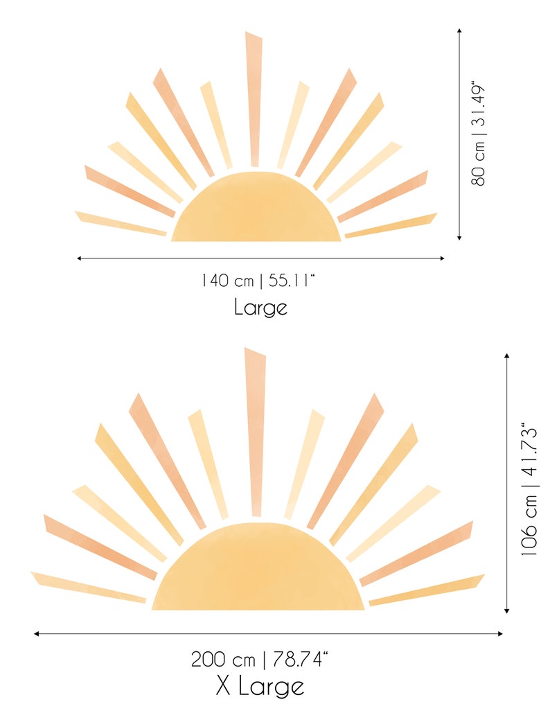 Boho Wall Decal Boho Kids Sun Wall Decal Boho Headboard Etsy