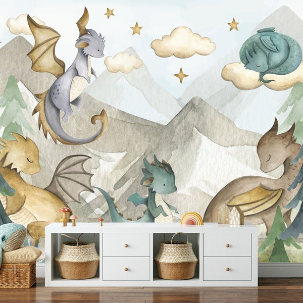 Dragon Wallpaper Peel Stick - Etsy