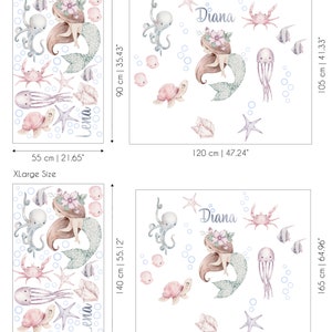 Mermaid Kids Wall Decal, Under the Sea Nursery Stickers, Ocean ...