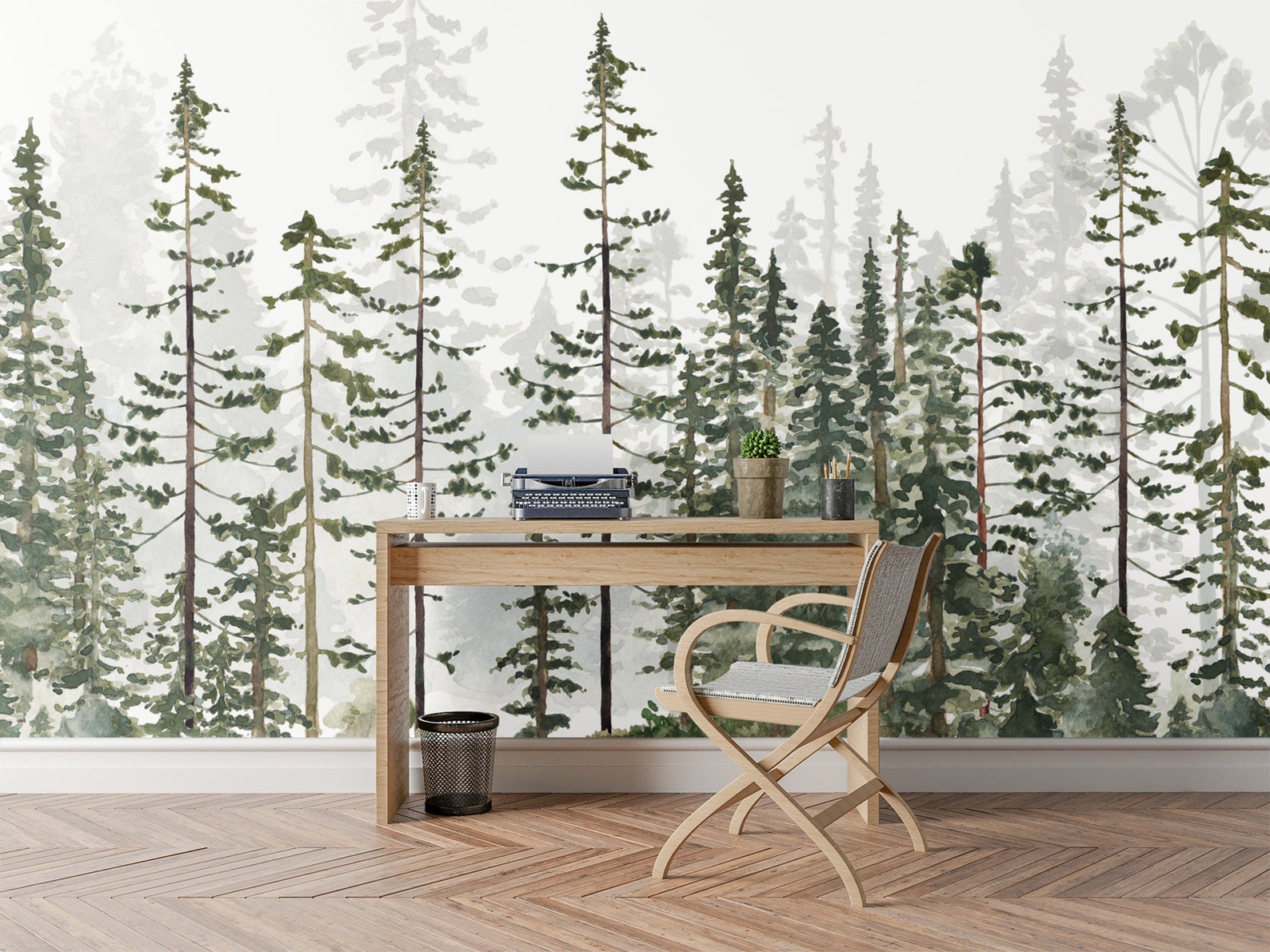 Woodland Wallpaper Nursery Forest Wallpaper Peel and Stick - Etsy