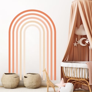 Nursery Arch Wall Decal , Milti Colored Line Arch Sticker, Boho Arch Wall Decor