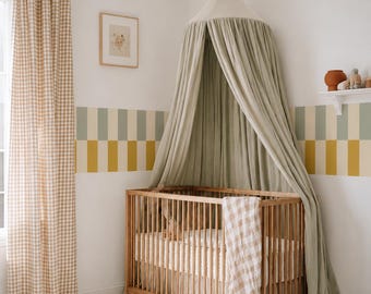 Striped Nursery Wall Border, Peel and Stick Wall Border, Baby Room Border, Gender Neutral Nursery